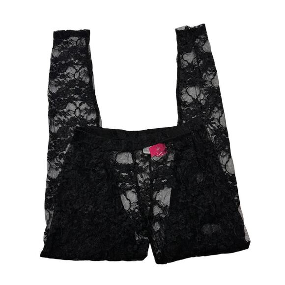 Sheer See Through Laced Black Size Small Leggings Perfect For Fall - Picture 2 of 4